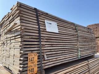 Ca. 69x Guyana Teak beschoeiingsplanken, 20x150mm, lengte 200cm